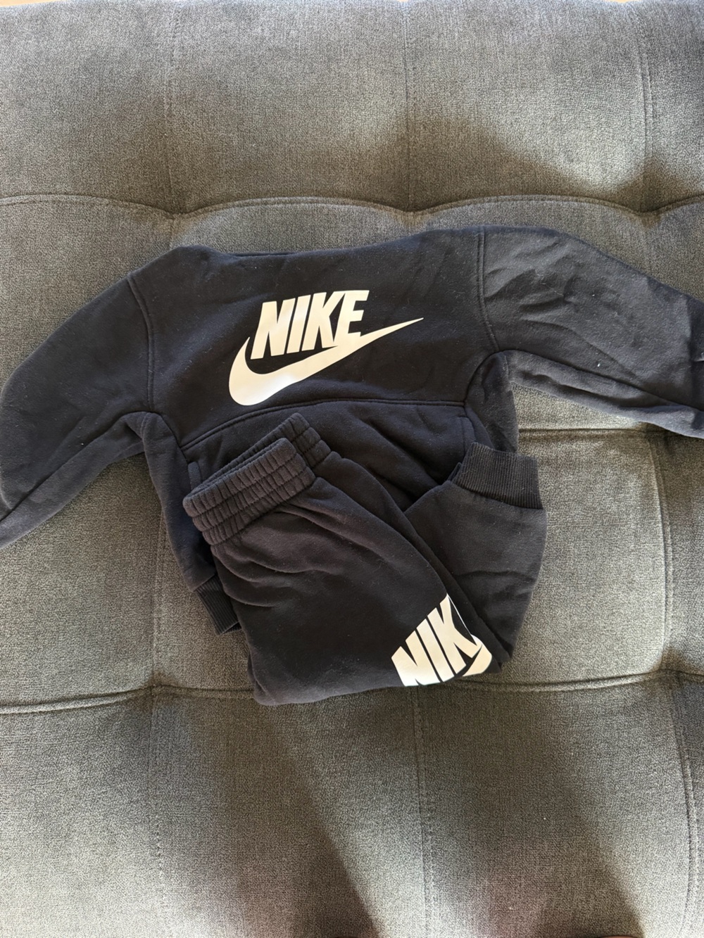 Nike Black Kids Sweatshirt and Joggers Set with White Logo